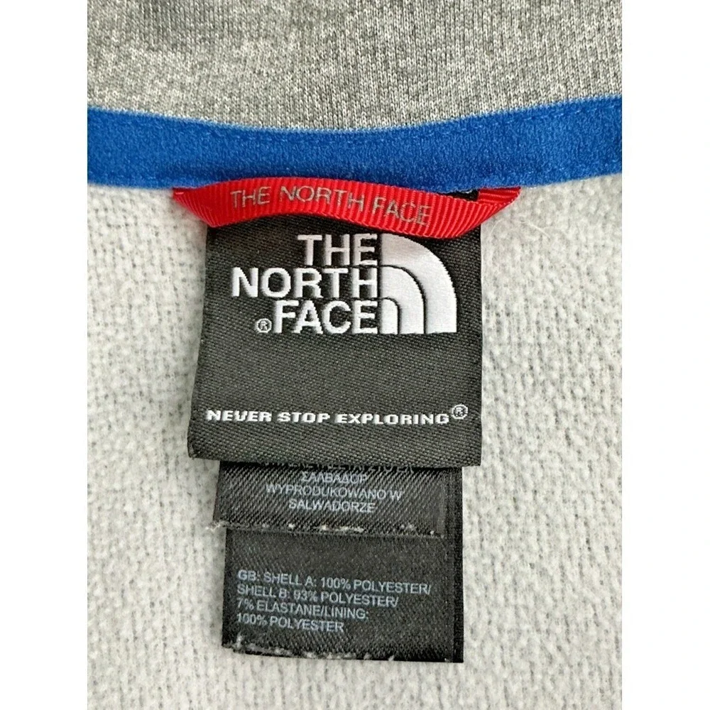 The North Face Canyonlands 1/2 Zip Pullover Fleece Jacket Mens Medium Gray Blue